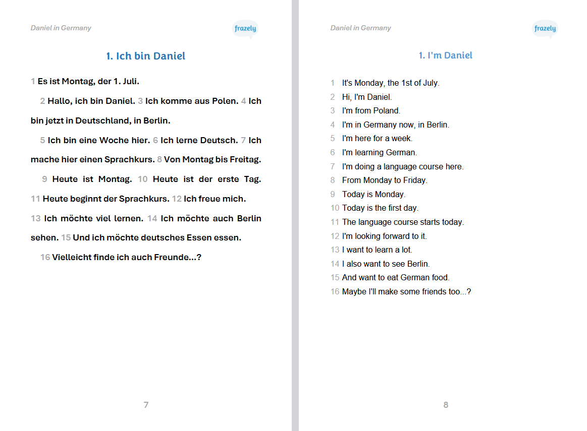 Daniel in Germany - German Mini Reader for Absolute Beginners