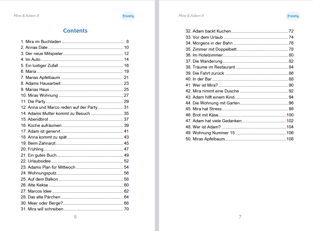 Mira & Adam II - German Easy Reader for Beginners (A1-A2)