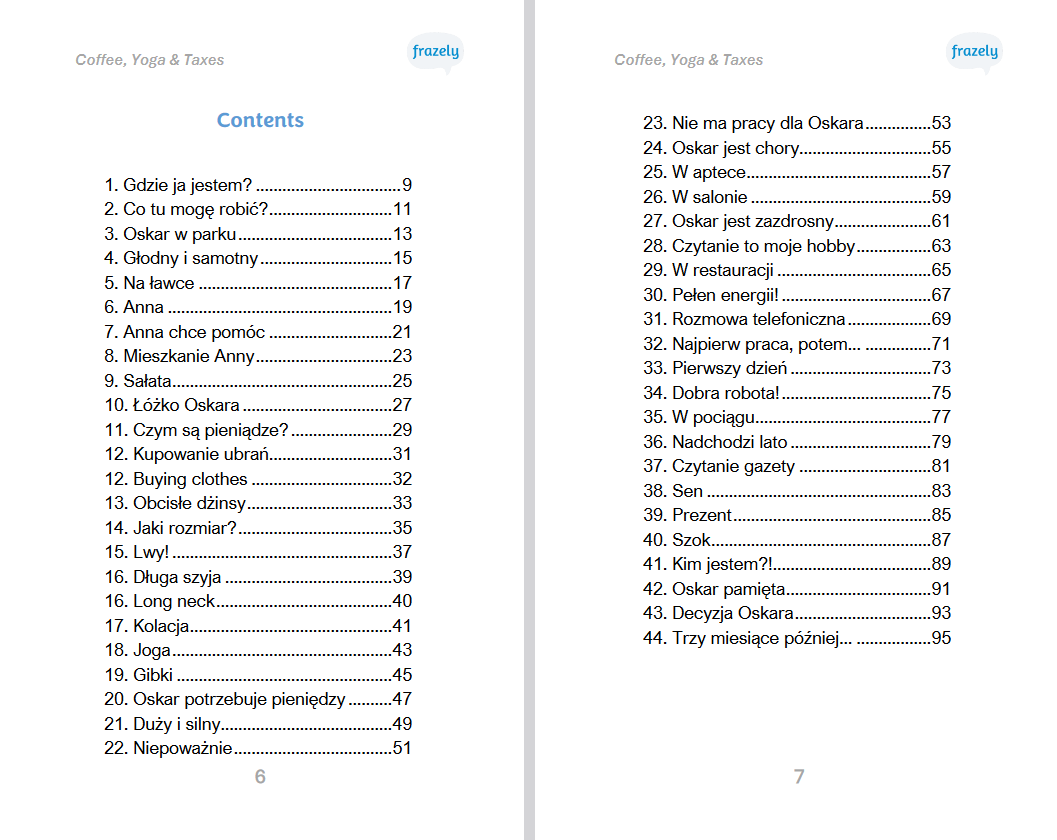 Coffee, Yoga & Taxes - Polish Easy Reader for Beginners (A2)